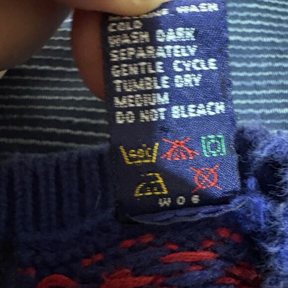 Vintage GAP Sweater Vest S Fair Isle Knit Nautical Anchor Retro Cottagecore Prep - Picture 5 of 8